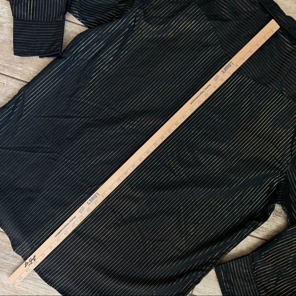 Vintage Wrangler shiny gold pinstripe snap shirt - Picture 9 of 12